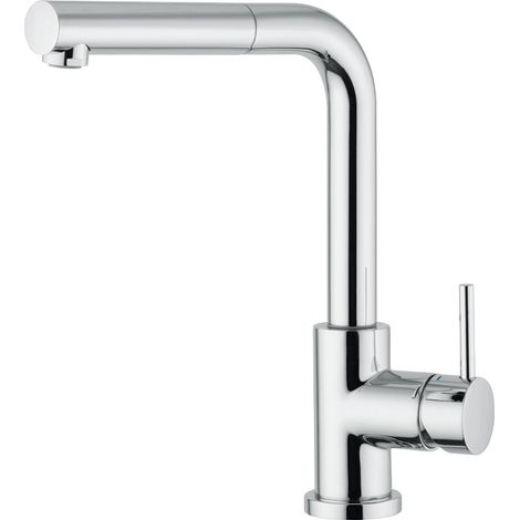 Mitigeur évier à bec haut orientable avec douchette - Décor : Chromé - Hauteur : 283 mm - Saillie : 202 mm - ITAR (1/3)