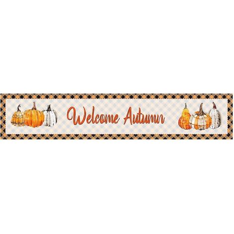 drapeaux de table décorés pour Thanksgiving, décoration de table rétro pour la cuisine, intérieur et extérieur, jaune (1/3)
