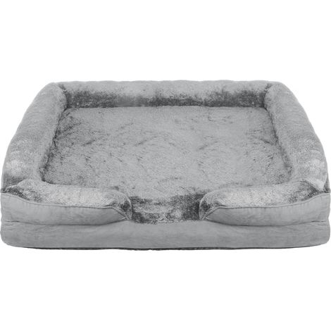 Aqrau Coussin Grand Chien, Niche intérieure pour chien, Panier pour Chat et Chien, Coussin Chien Déhoussable, Gris (1/5)
