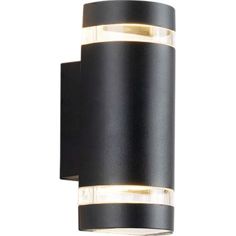 Modern D-shaped outdoor wall light with aluminum – 17 cm x 12 cm x 6 cm, bulb not included (1/4)