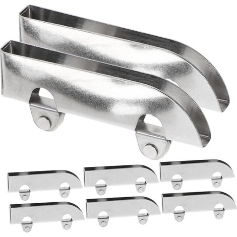 8 poleas para puertas corredizas de acero inoxidable y vidrio, herrajes duraderos para muebles y armarios (5 mm)