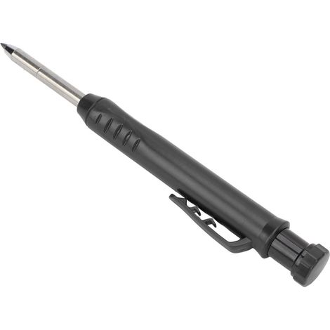 Mechanischer Zimmermannsbleistift mit Anspitzer, tiefe Markierungen auf Holz, Metall und Kunststoff, schwarz, Präzisionsmarkierwerkzeug (1/5)