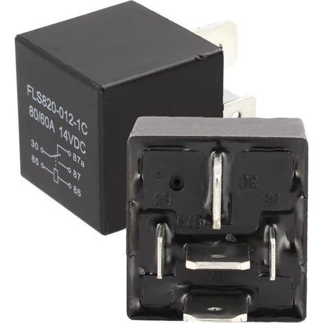 Fydun Relais de treuil 2pcs Contacteur de Relais Solénoïde de Treuil 5 Broches 12V 80A Universel pour ATV UTV Bateau Camion (1/4)