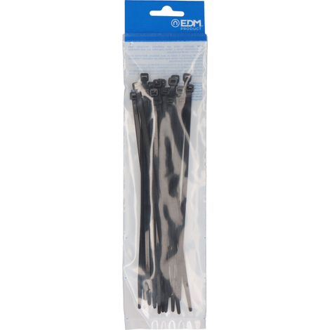 Bridas EDM Negras 200x4,8mm Nylon Alta Calidad (Blíster 25 unidades) (1/4)