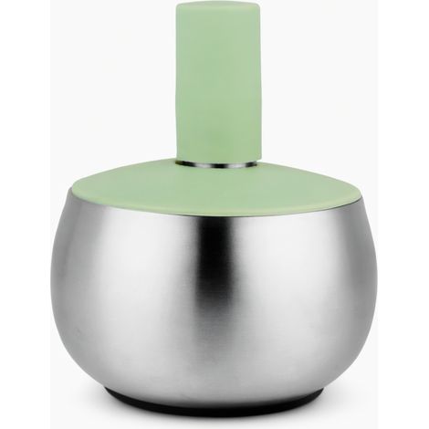 Mortier pilon inox couvercle silicone ail pour la maison (1/5)