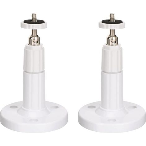 Fixation Murale Caméra de Sécurité Intérieure/Extérieure, Support de Plafond Réglable Compatible avec Arlo, Arlo Pro et Autres Modèles – Paquet de 2, Blanc (1/4)
