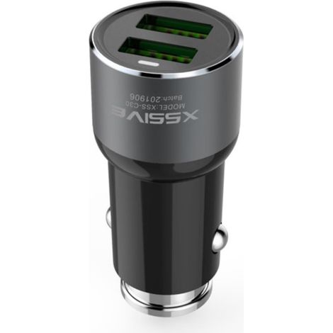 COFI Zigarettenzünder Dual Dual Dual USB Car Ladegerät USB -Kabel für iPhone & iPad, [USB C 18W+USB A 18W] 12V USB Steckdose, 5A Schnellladung Dual Port KFZ Ladegerät, USB -Auto -Ladegerät