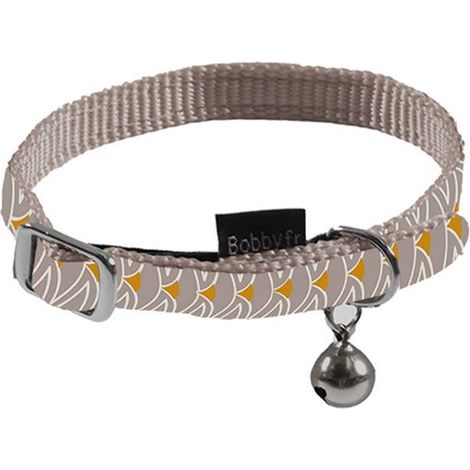 Collare in nylon grigio resistente stampa in stile giapponese modello Geisha per gatti