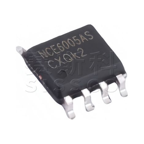 N+N channel MOSFET NCE Wuxi NCE6005AS, SOP-8 package, 60 V, 5 A, new electronic component. Available in packs of 5.