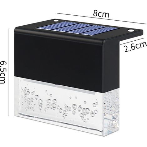 Solar Deck Lights - 10 Lm - Waterproof Acrylic Step Light - For Stairs Patio Railing Pool Garden - 1 Piece (1/4)