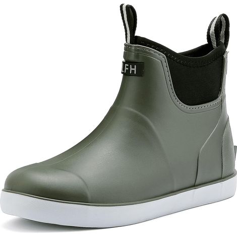 Bottes Caoutchouc Homme, Confortable Antidérapant étanche De sécurité Bottine, Chaussures De Travail (1/5)