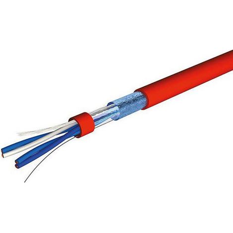 Câble SYT PLUS 2x2xAWG20 rouge blindé pour alarme et sécurité incendie (1543002)