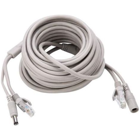 Cable de vidéosurveillance, cable d'alimentation vidéo AHD 15M pour le système de surveillance par caméra de sécurité CCTV, connecteur d'alimentation CC de 2,1 mm (1/4)