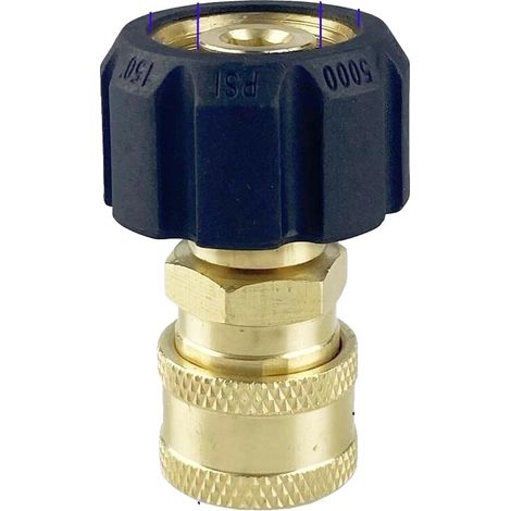 "outputtitle": "Connecteur de nettoyeur haute pression, connexion rapide 1/4", "adaptateur baïonnette , H (1/2)
