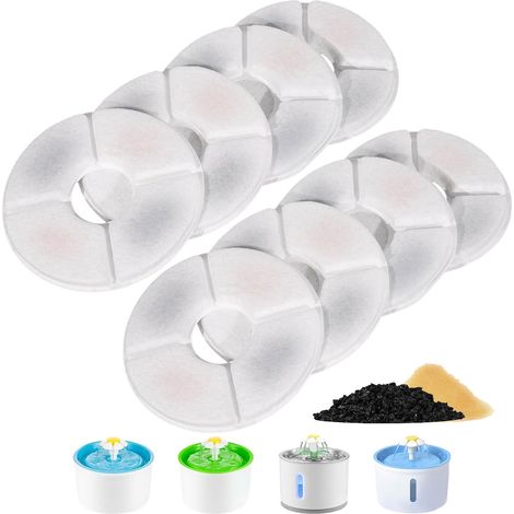 Filtre Fontaine Eau Chat, Filtres de Fontaine à Eau Remplacement pour Chien/Chat, Fontaine de Chat avec Résine&Charbon Actif (1/5)