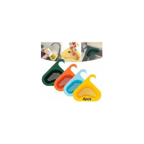 4-teiliger dreieckiger Spülbeckenkorb, schwanenförmiger Spülbeckenkorb, dreieckiger Abtropfkorb, Mehrzweck-Abtropfkorb, dreieckiger Korb für die Küchenspüle (1/5)