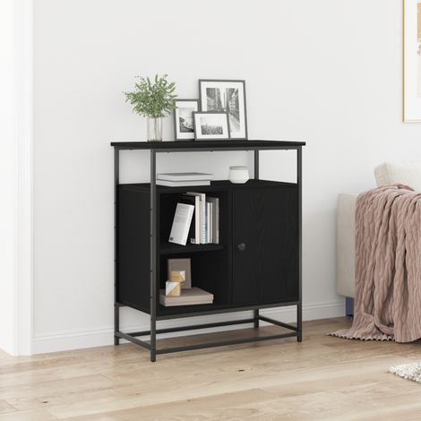 Sideboard Schwarz Eichen-Optik 69 x 35 x 80 cm Holzwerkstoff
