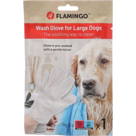 Gant de toilette Propy imbibé pour chien - Flamingo (1/3)