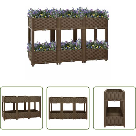 Pflanzbeet -  Hochbeet 120x40x71 cm Polypropylen (1/5)