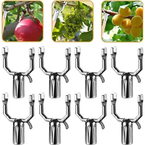Filiyano-Lot de 8 tuteurs pour branches d'arbres fruitiers, supports pour branches de plantes, tuteurs de jardin, supports pour plantes, pinces (1/4)