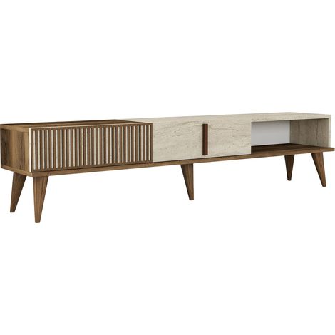Mueble TV, mesa TV, mueble bajo. Stand Nuez Travertine (1/5)