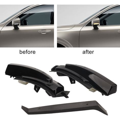 Clignotants teintés fumés pour rétroviseurs de voiture, compatibles avec les Volvo XC60, XC90, S90 et V90. (1/5)