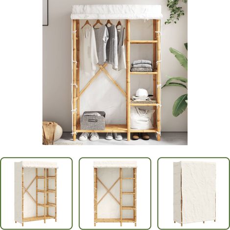 Kleiderschrank -  Kleiderschrank 110x45x170 cm Bambus (1/5)