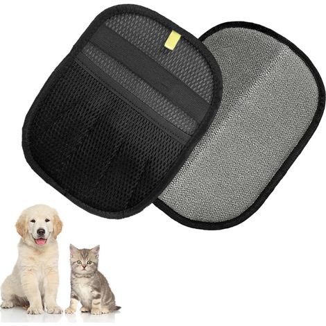 Gant Anti Poils Animaux - Gant Poil Chat Double Face Bosse Poils Animaux pou Canapé Meubles Tapis Siège Auto Gant Chat Bossage pou Nettoyage,L'épilation,Beauté (1/4)