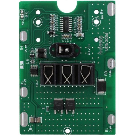 Lot de 2 modules BMS 5S 20A 18V/21V Li-Ion pour outils électriques, carte de charge externe avec protection thermique NTC et connecteur CC simple. WHBYV (1/4)