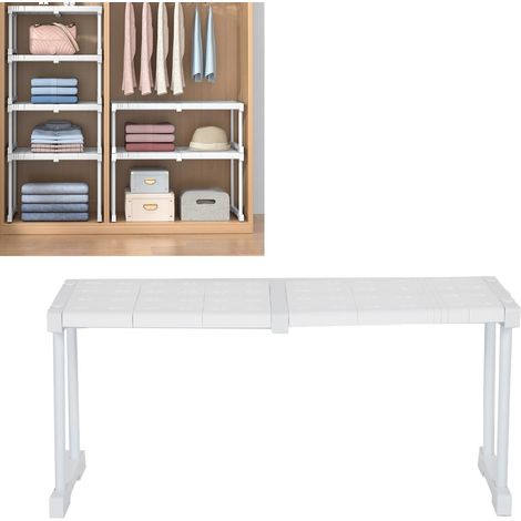 [Regal] [Modell L] [Mit Trennwänden] Ausziehbares Regal, B 48-68 cm / H 32 cm, Tragkraft 55 kg, Metall + Kunststoff (11-teiliges Set) (1/5)