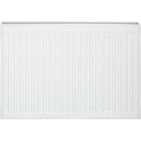 Radiateur profilé PLATTELLA V6 L raccordement standard 6-raccords, Type 21/600/800, couleur blanc RAL 9016