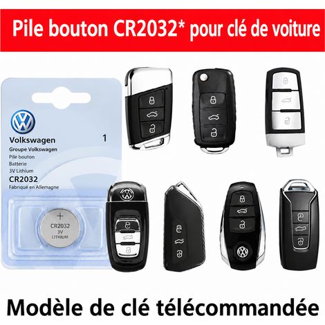 Pile bouton lithium 3V pour télécommande de voiture Volkswagen CR2032 pack de 1 pièce – Livraison gratuite