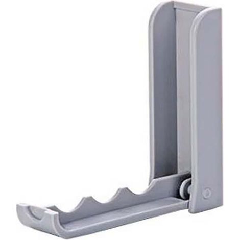 Lot de 3 patères pliables grises pour portes, 9,5 x 9,2 x 2,8 cm (1/5)