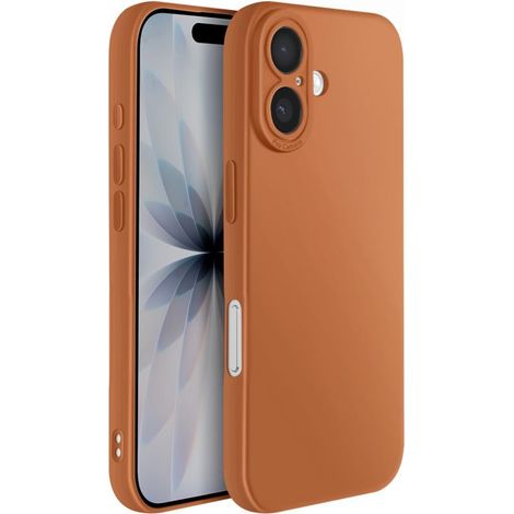 Coque - AVIZAR - iPhone 17 - Silicone Souple - Renfort Bloc Caméra - Marron (1/5)
