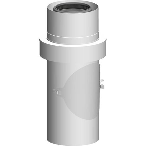 Atec Kontrollrohr WhitePoly m Zuluftans. ES we DN80/125 Länge 275mm (1/2)