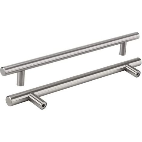 10 - Poignée Meuble - Acier Inoxydable - Finition Nickel Brossé - Pour Cuisine et Armoire - Argenté - 224x30mm (1/5)