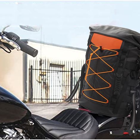 Sacoche de dossier extensible pour moto, sacoche arrière étanche, sac à dos de voyage grande capacité 30 L (1/5)