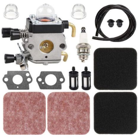 Vergaser mit Luftfilter und Kraftstoffleitung für Rasenmäher FS85, FS85R, FS80, FS72, FS74, FS75, FS76 und FS85RX, ersetzt C1Q-S97 und C1Q-S186 (1/5)