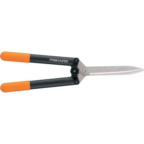 Cisaille à haies à double levier HS52, Revêtement antiadhésif, Lames en acier de haute qualité/plastique renforcé de fibre de verre, Longueur : 58,5 cm, Noir/Orange, 1001564 (1/5)
