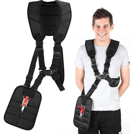 Adjustable and comfortable harness for effort Comfortable shoulder strap with adjustable durable nylon belt Lawnmower harness Double shoulder strap Double shoulder strap for lawnmower for lawnmower (1/5)