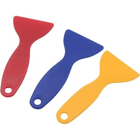 3PCS grattoirs en plastique,outils polyvalents pour l'application de film adhésif, de film teinté et d'autocollants, le retrait de résine, les retouches, le masticage, grattoir à glace (Tanto) (1/2)