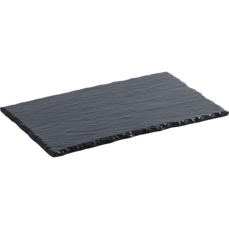 Regalo Italiano Vassoio Rettangolare Melamina Asher 26,5 x 16,5 Cm Nero