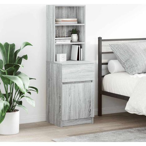 Nachttisch Grau Sonoma 39x35x125 cm Holzwerkstoff