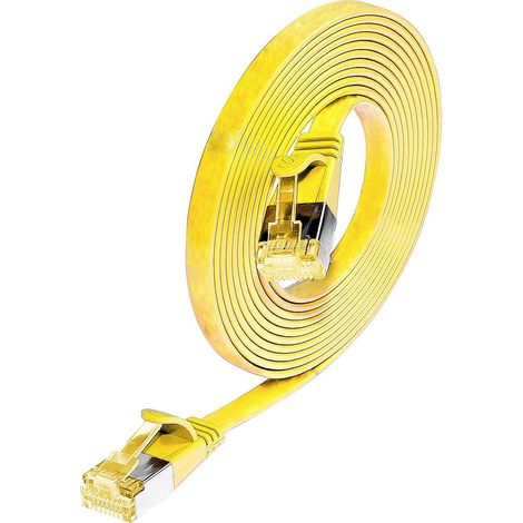 Wirewin 9120042366757 RJ45 Câble réseau, câble patch CAT 6a U/FTP 0.25 m jaune 1 pc(s) Y108412 (1/4)
