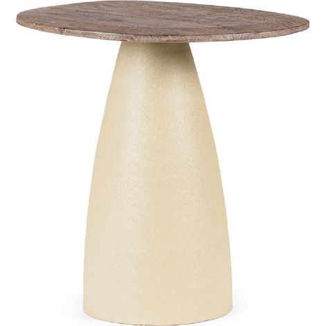 Tavolino stanley top rustic brown, top in legno di mango con forma innerolare 50 x 43 x 50 cm