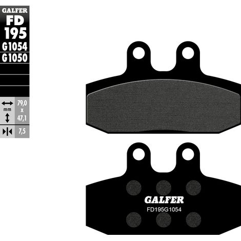 PASTILLAS DE FRENO GALFER KH256 SEMIMETÁLICAS