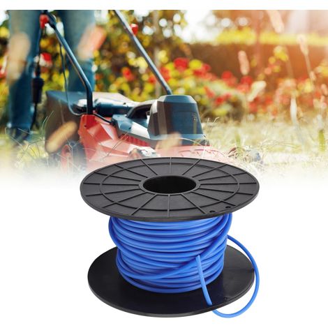 Corde de coupe ronde 4mm pour tondeuse et débroussailleuse, 30m bleu, compatible Black & Decker