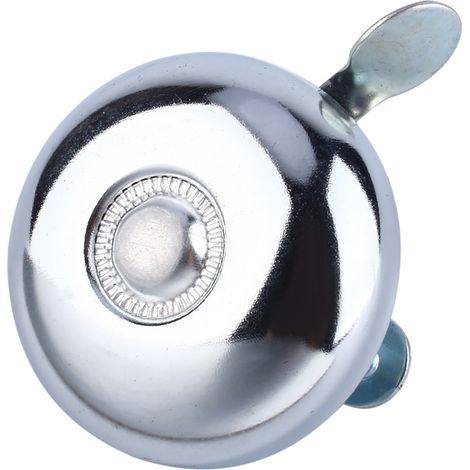 Anneau métallique guidon vélo rétro – klaxon fort – alarme sonore – argent (1/5)