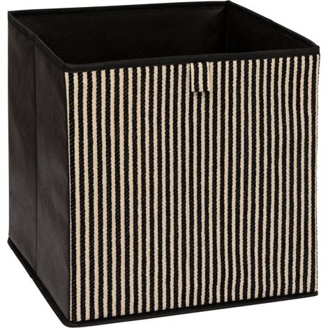 Boîte de Rangement Déco "Cotty" 31x31cm Noir
