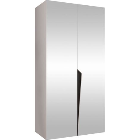 Armoire Hartford 613, Blanc, 202x100x52cm, Portes d'armoire: Avec des charnières, Nombre d'étagères: 0 (1/5)